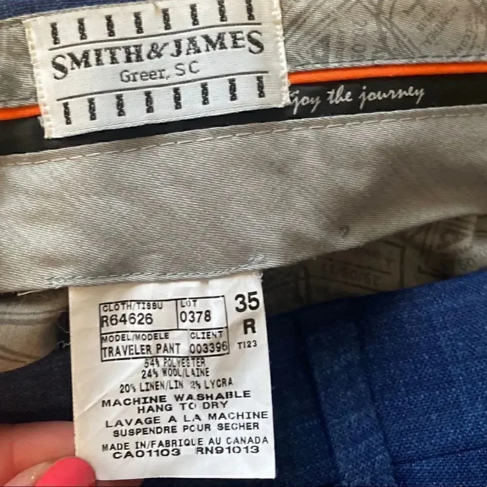 Jack Victor Riviera Travelers Pants Navy Blue Size 35